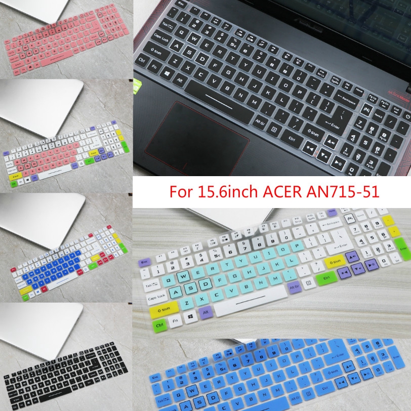 Cover Pelindung Keyboard Bahan Silikon Ultra Tipis untuk Laptop 15.6Inch Acer an715-51