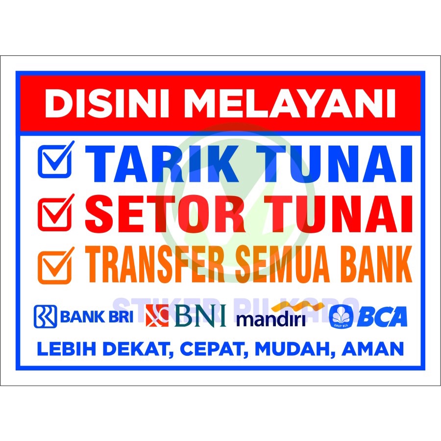 

STIKER VINYL MELAYANI TARIK TUNAI 15X20CM