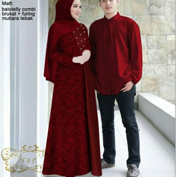 Dijual Murah CZP0Z COUPLE DARLENE FF / CP HQ (5Warna) BAJU PASANGAN MUSLIM 40 Serba Murah