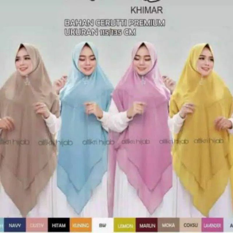Hijab Khimar Fairus Jumbo Ceruti babydoll Fremium