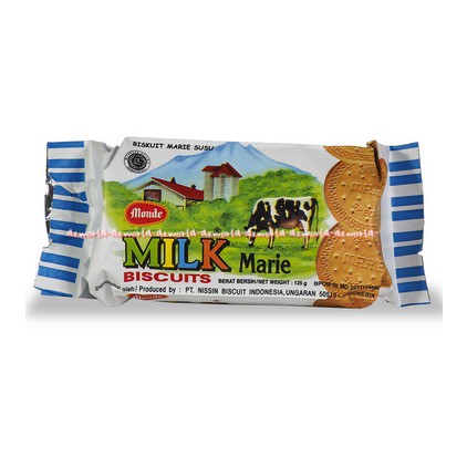 Monde Milk Biscuit Marie 225gr Susu Cemilan Biskuit Snack Monde Snek