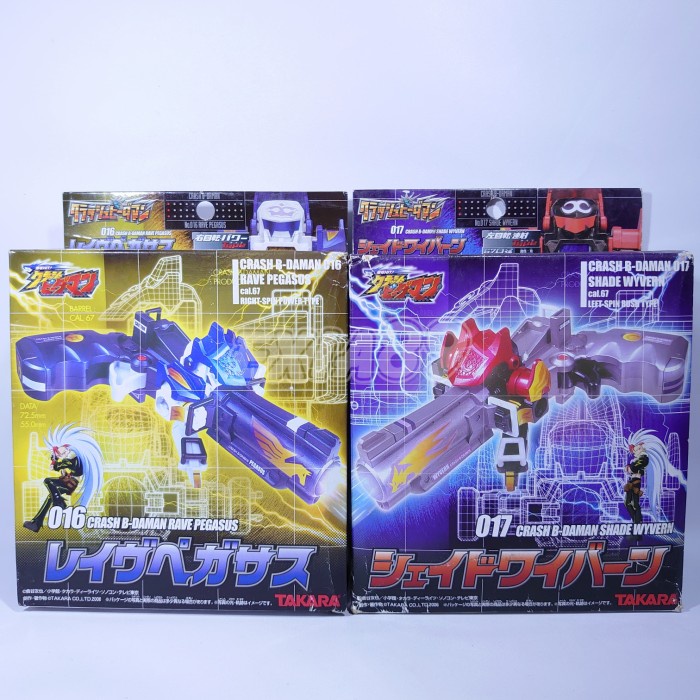 CRASH B-DAMAN 016 017 - RAVE PEGASUS & SHADE WYVERN SET TAKARA 210309