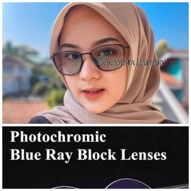 Frame Kacamata Wanita, Kaca mata Minus, Kacamata Anti UV, Kacamata Photocromic Blueray, Kacamata New