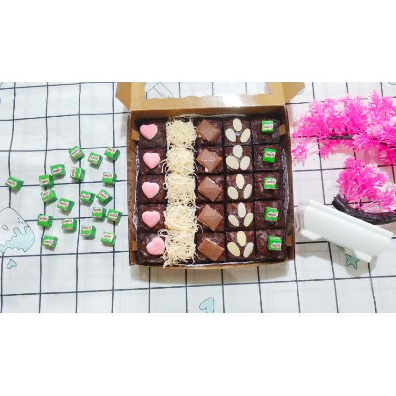 

brownies sekat yupi Milo cube