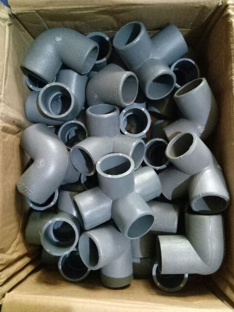 3 Way Sambungan Pipa Pvc 1 Abu-abu Utk Pembuatan Rak Hidroponik, Dll