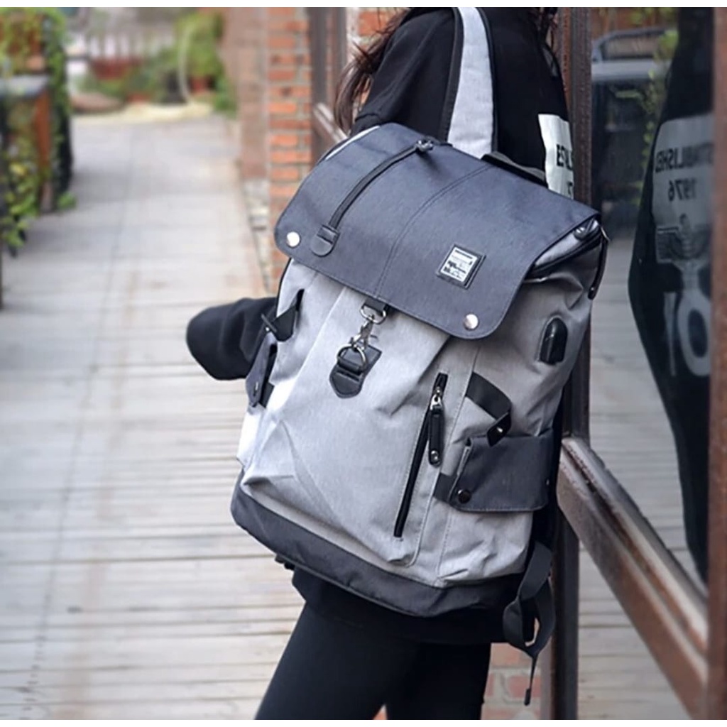 Tas Murah Tas Pria ST RD0 069 Distro Ransel Punggung Backpack Cowok Keren Sek BRAN ST