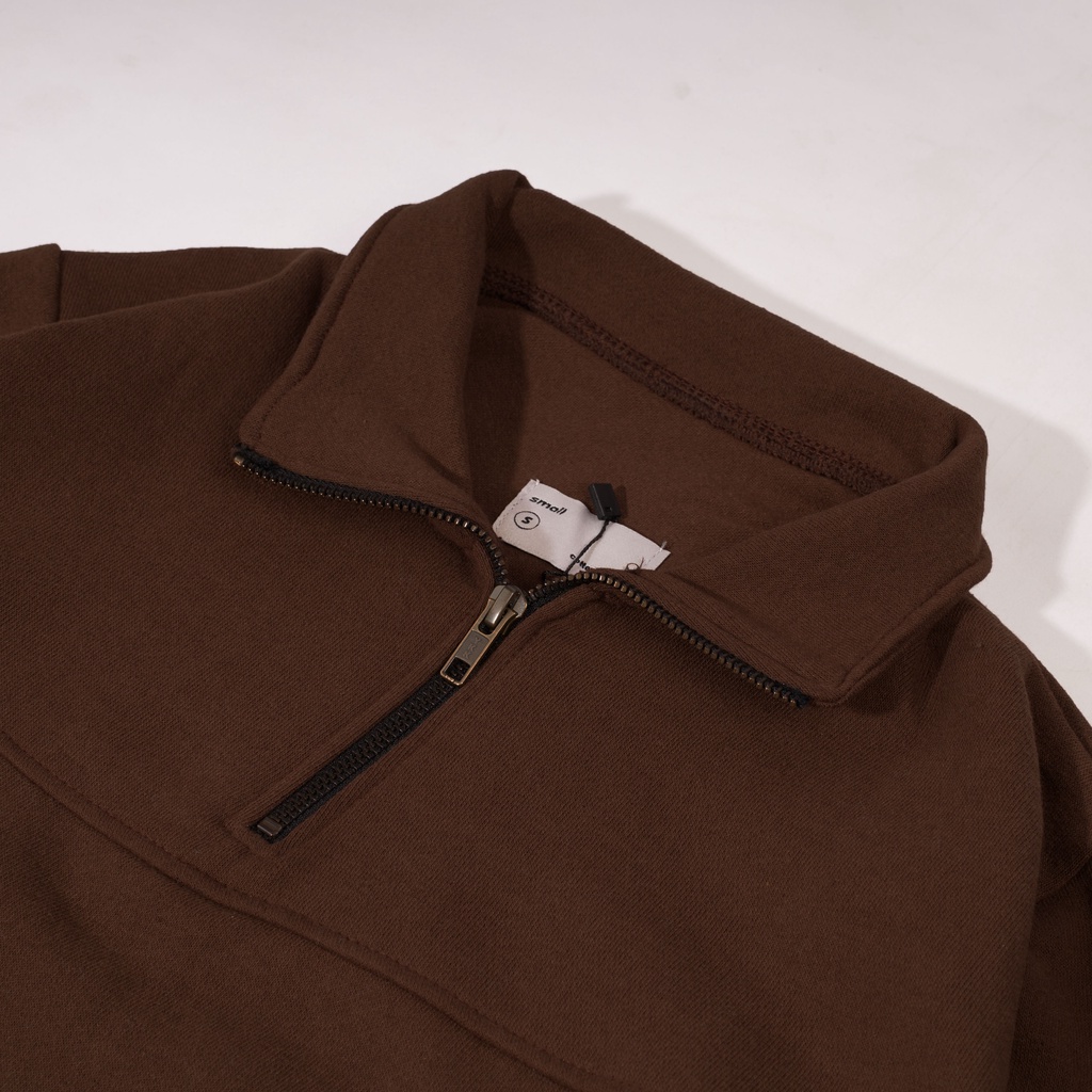 Halfzip Sweatshirt Brown