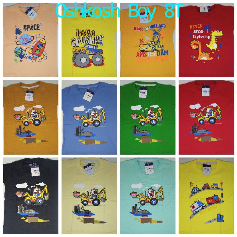 Kaos Anak  Oskosh Cowok Cewek Murah BOLEH Pilih Warna dan Motif