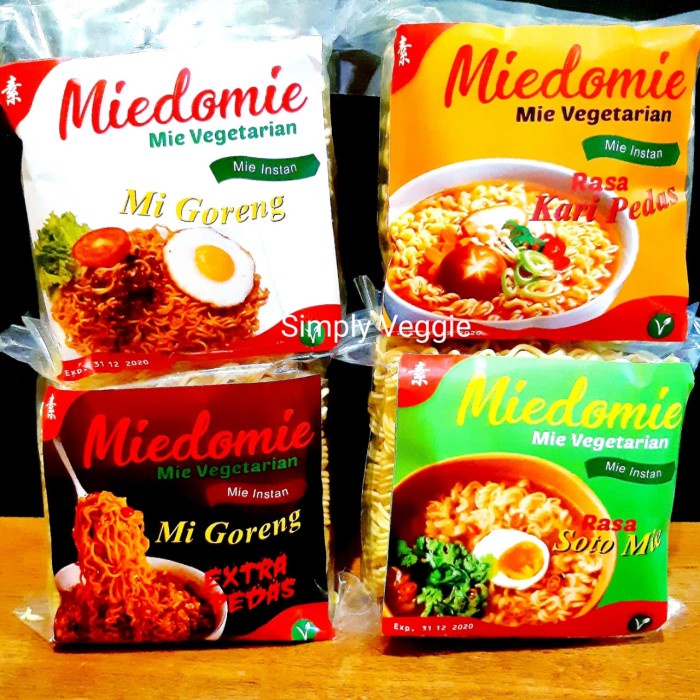 

Ss5g74gfd Miedomie Mie Instant Vegetarian Rasa Goreng / Instant Noodle Ff04151