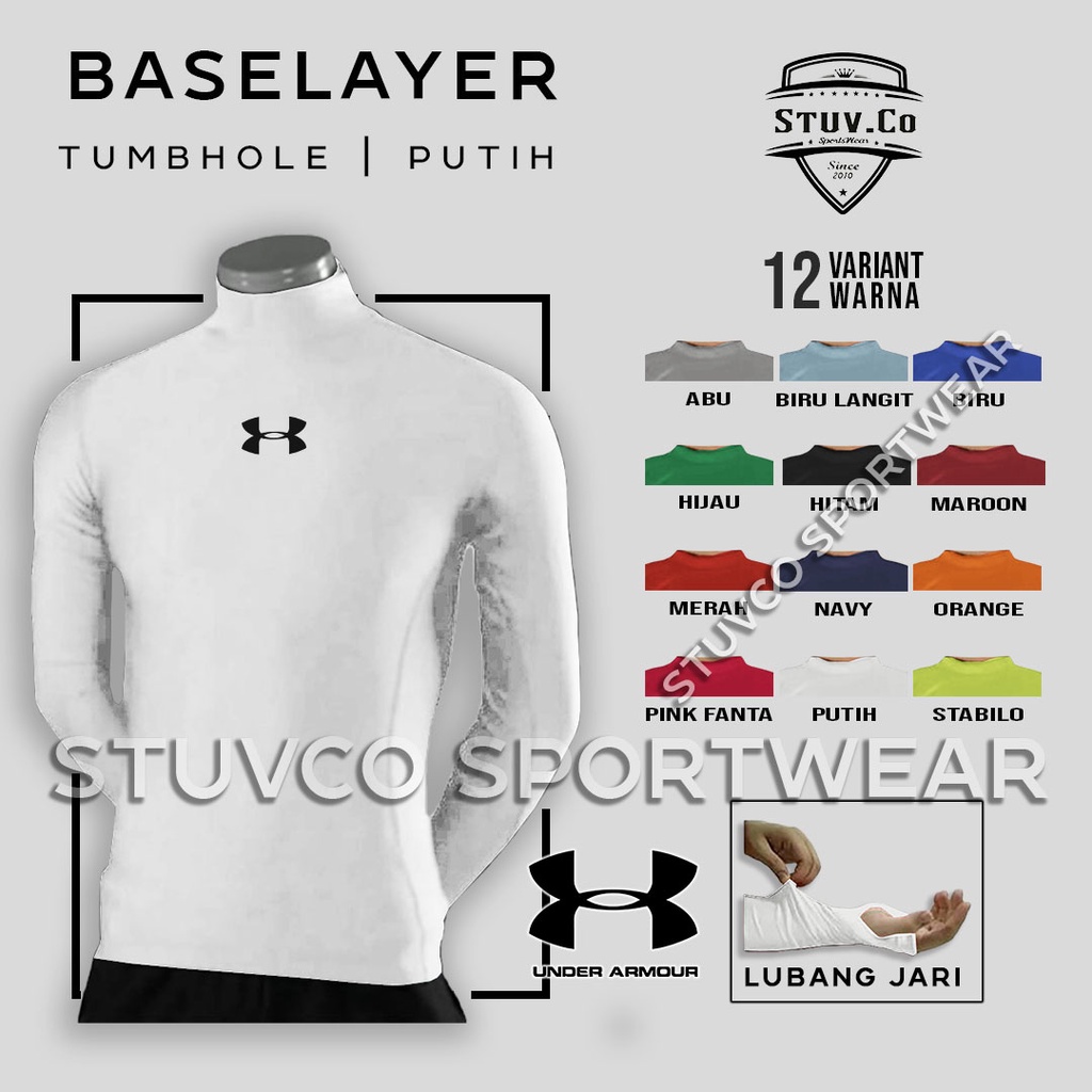 BASELAYER LENGAN PANJANG JARI LONGSLEEVE THUMBHOLE PAKAIAN OLAHRAGA DALEMAN FUTSAL SEPAK BOLA PRIA