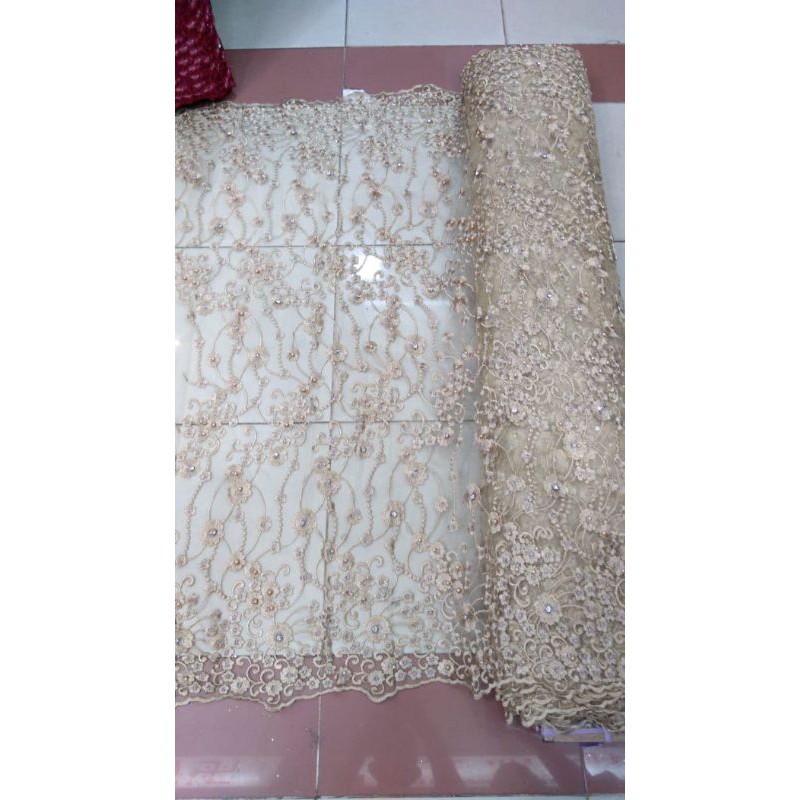 Kain Tile Swarovski / bahan Tulle swarovski / Tulle mewah / TERBARU