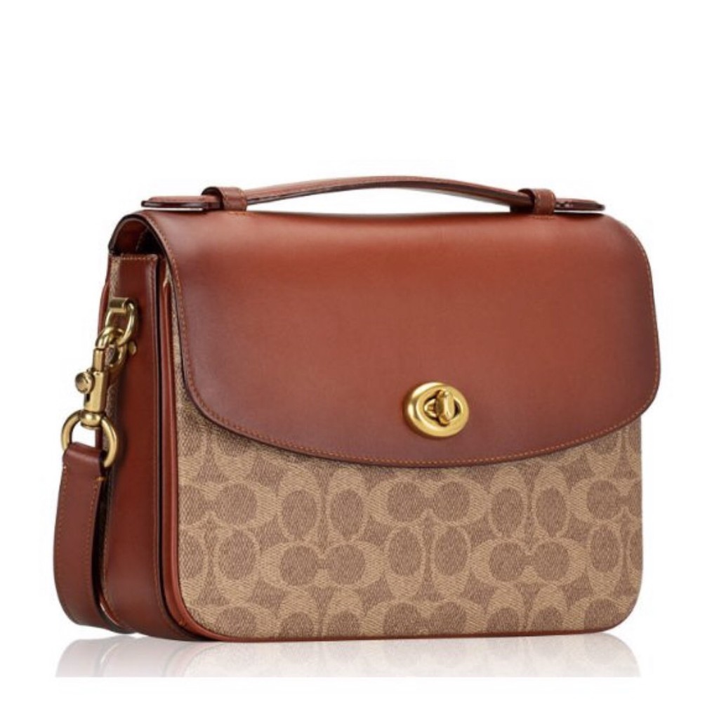 Coach Cassie Signature Crossbody Tan Rust Brass - ORIGINAL 100%