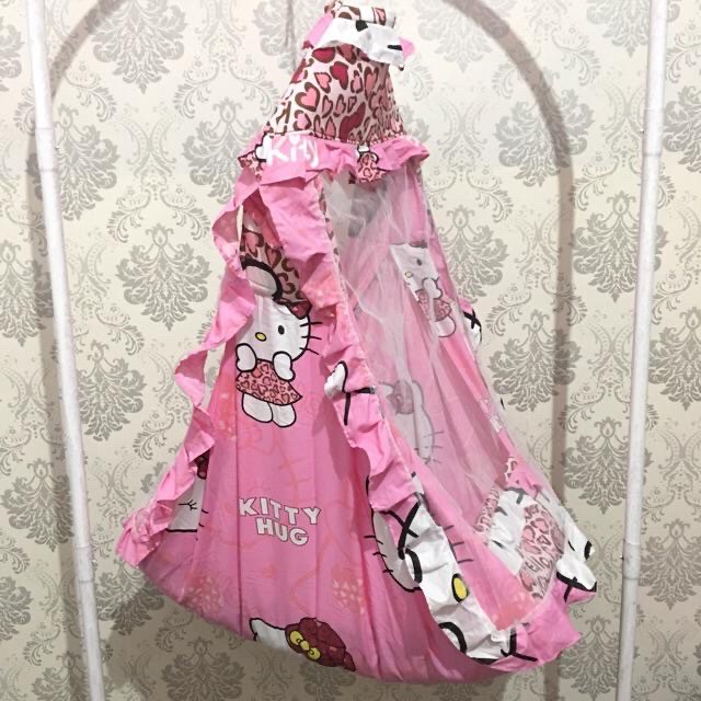 Ayunan Bayi Karakter Set Kasur Kelambu Motif Hello Kitty Shopee Indonesia