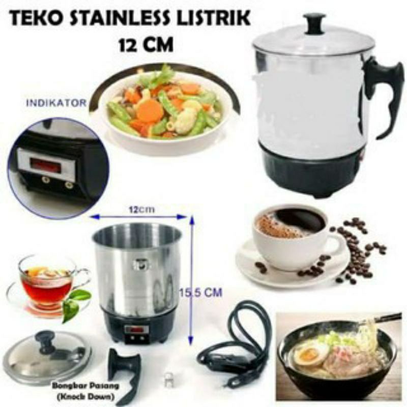 Teko Listrik , Electric Heating Cup , Mug Listrik Gelas Masak