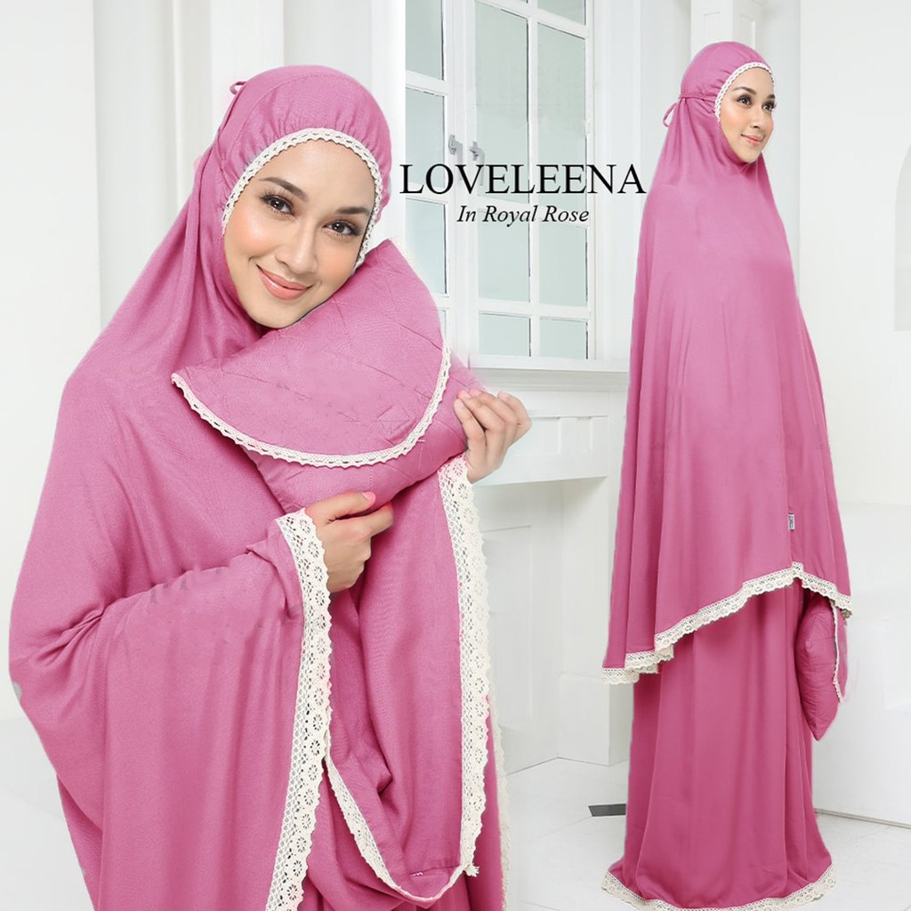 Mukena Rayon Loveleena jumbo Dewasa adem Travelling sharla Lovelena