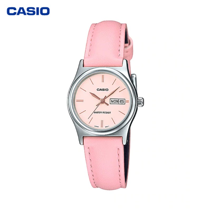 JAM TANGAN WANITA CASIO LTP-V006L-4B ORIGINAL - LTPV006L PINK