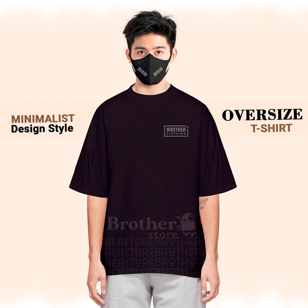 ( PROMO COD ) BROTHERSTORE l OVERSIZE PRIA &amp; WANITA COTTON COMBED 24s BAJU BIG SIZE KOREAN STYLE TSHIRT OVERSIZED l Brother Clothing