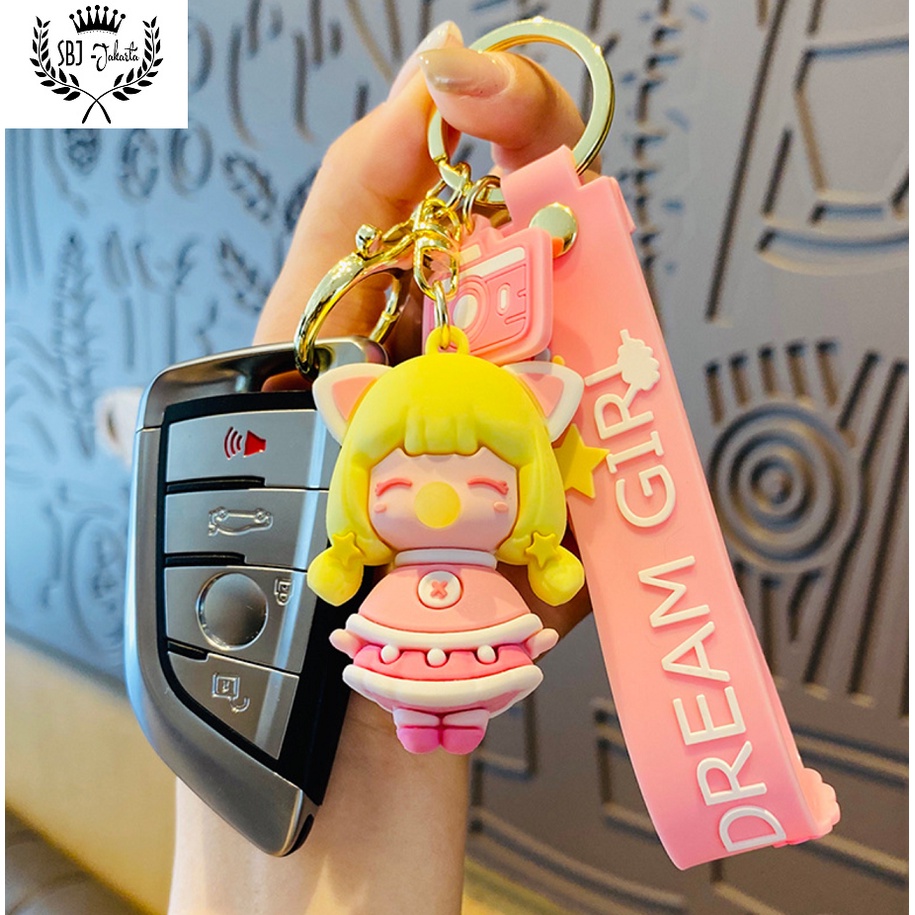 Gantungan kunci Korea Fashion aksesoris Tas keychain Dream Girl