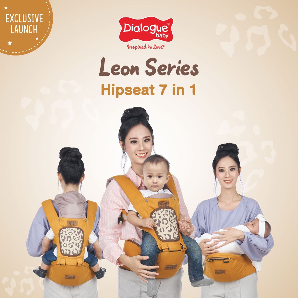 Dialogue Gendongan Bayi Depan Hipseat 7 Posisi Champion Glazy Sparkle Leon Series