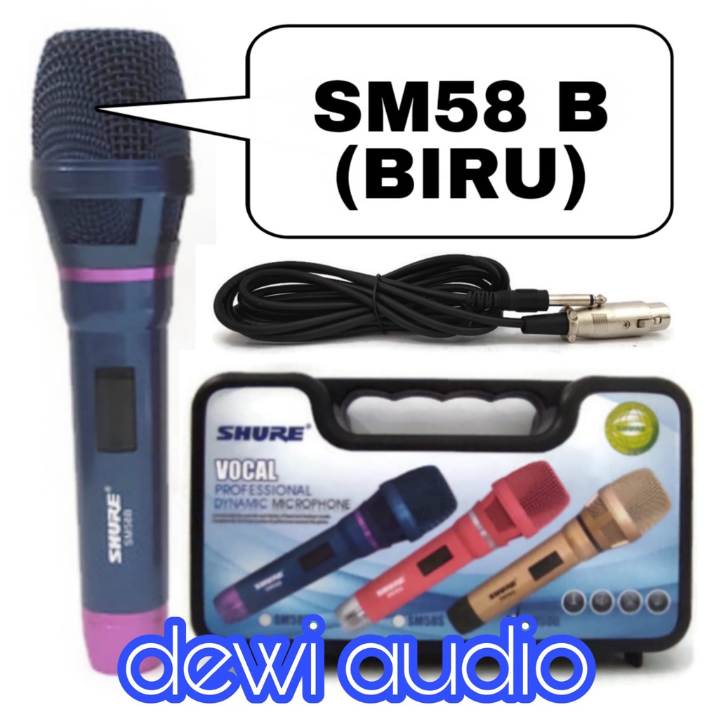 MIC SHURE SM58 B BIRU KOPER , MICROPHONE SHURE SM58 B BIRU KOPER . MIC KABEL SHURE SM58 B BIRU KOPER