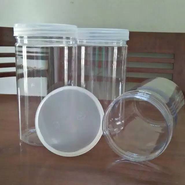 Toples Jar /Botol Pet/ 800 ml plastik/susu/permen/jelly/chesse stick