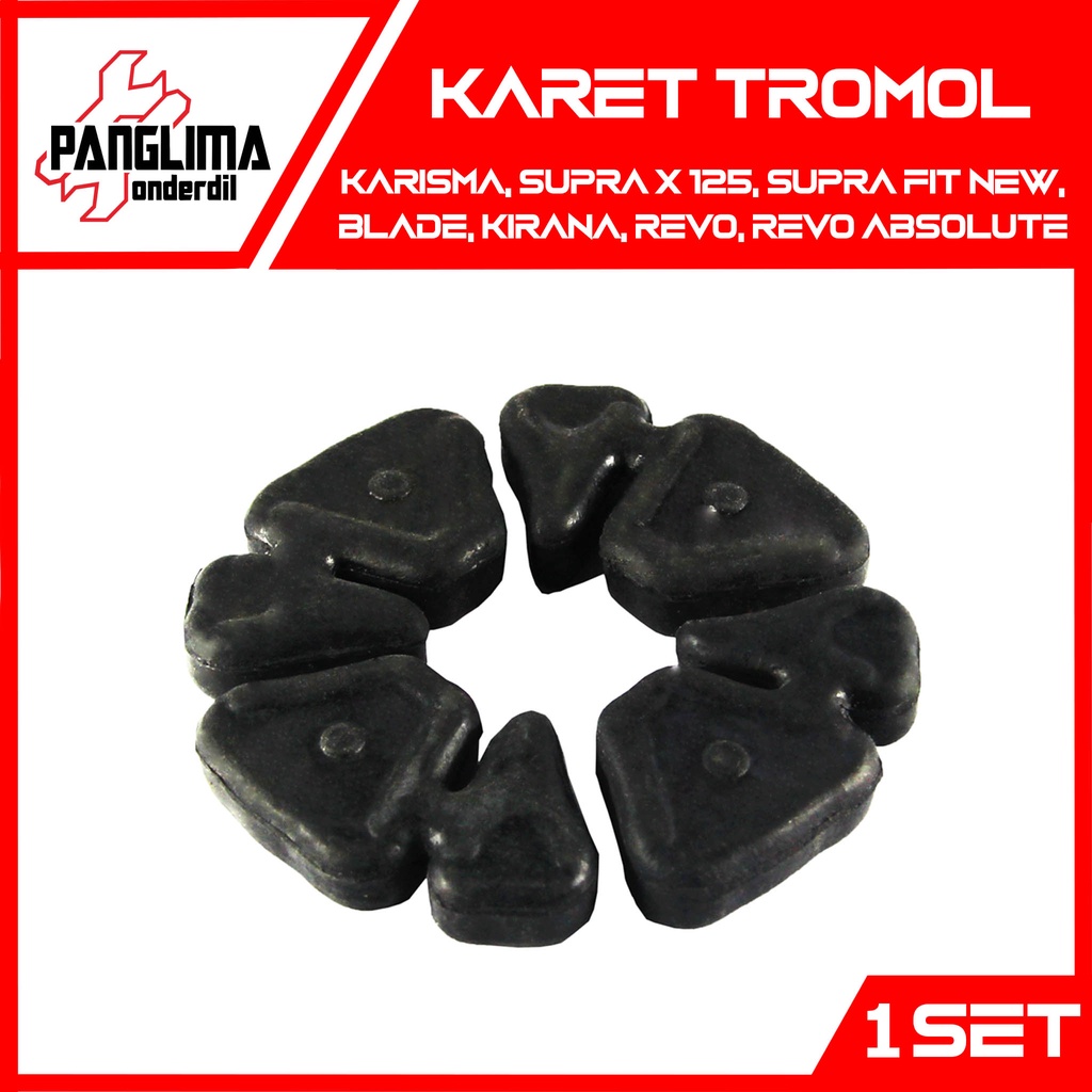 Karet Tromol Karisma-Kharisma &amp; Supra X 125 &amp; Supra Fit New &amp; Blade Lama &amp; Revo Lama &amp; Revo Absolute-110 New &amp; Kirana Bantalan-Damper-Peredam-Ganjal-Ganjel Gear-Gir-Gigi Roda Belakang