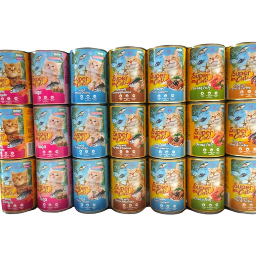 MAKANAN BASAH WET FOOD SUPER CAT KALENG 400GR All Varian