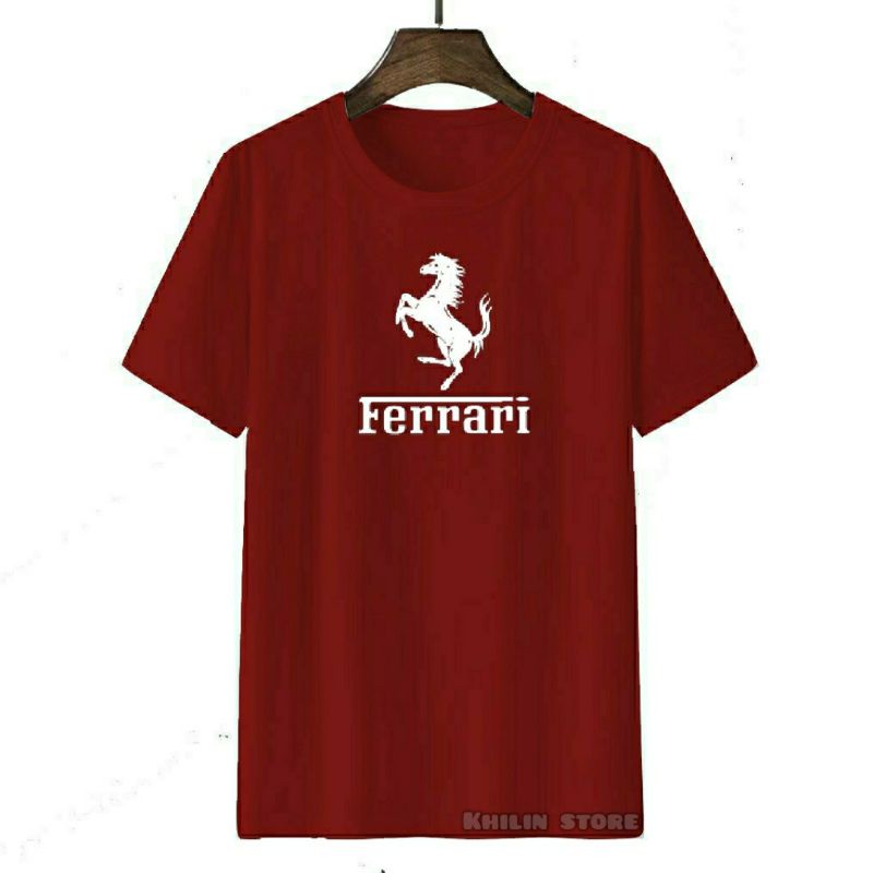 Kaos Pria Wanita Ferrari baju kaos pria wanita dewasa ferrari kaos lengan pendek kaos oblong pria wanita dewasa ferrari cotton combed