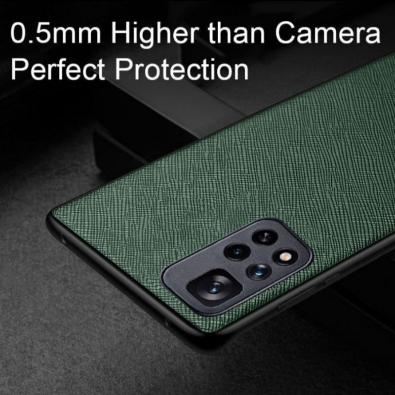 Redmi note 11 Note 11 Pro 4G 5G soft case canvas cross pattern premium case