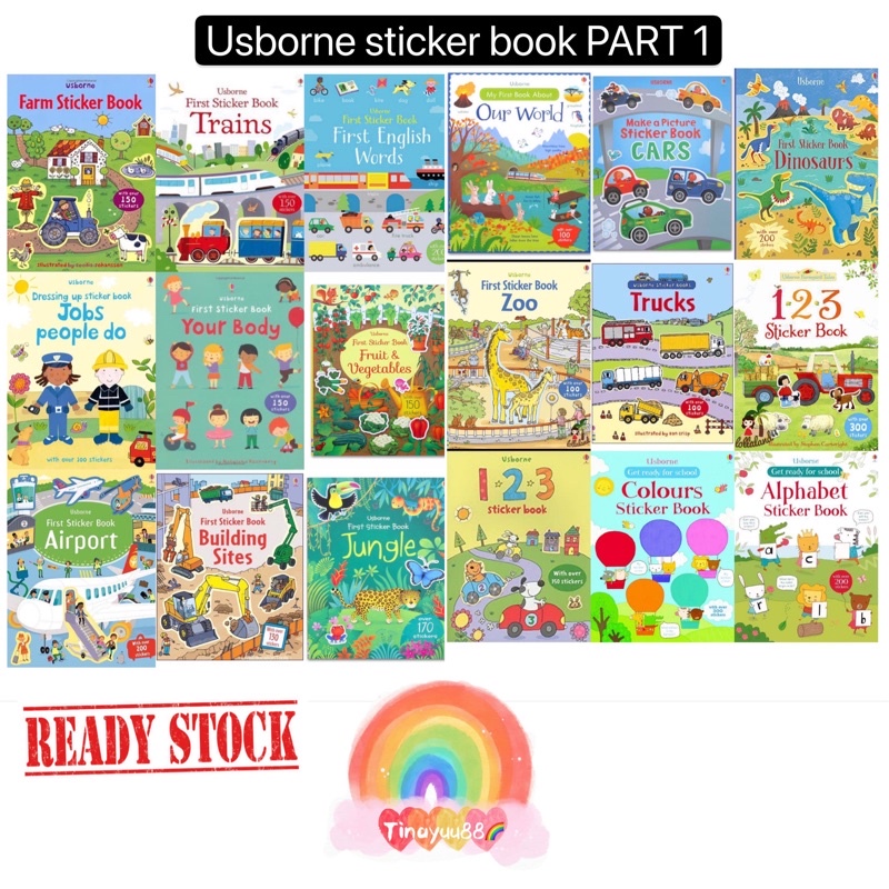 usborne sticker book -  part 1 - buku usborne sticker - usborne sticker book - buku sticker