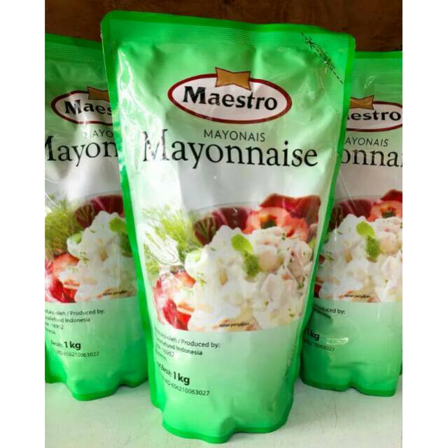 Mayonais Maestro Mayonnaise Pouch 1 Kg Halal Bpom Saus Mayo Saos Mayones Salad Dressing Buah Sayur Shopee Indonesia
