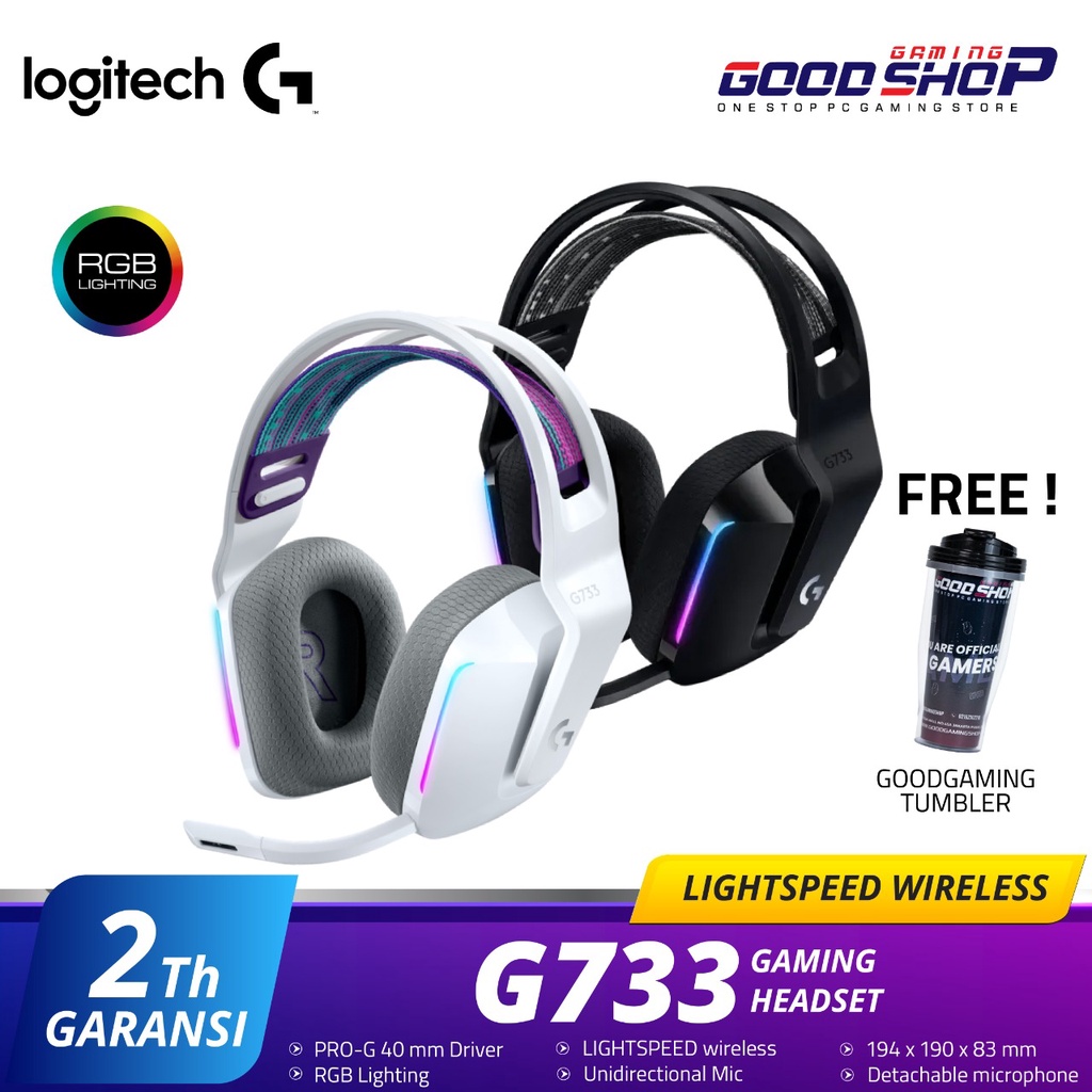 Logitech G733 Lightspeed WHITE - Wireless Gaming Headset