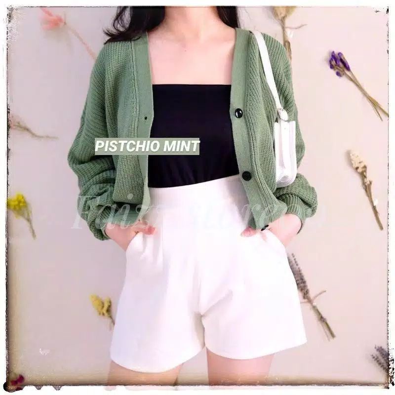 CROP CARDI RAJUT OVERSIZED 7 GATE TEBAL/CARDIGAN RAJUT WANITA STORE09 MURAH