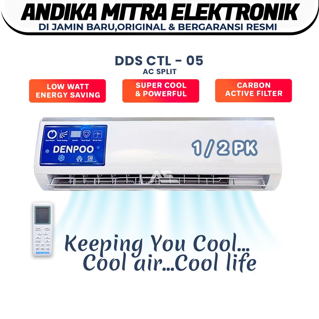 FREE ONGKIR AC Split Pendingin Ruangan 1/2 PK dan 1 PK Terbaru dan Super Hemat Listrik Bisa Sekalian Jasa Pasang - AIR CONDITIONER