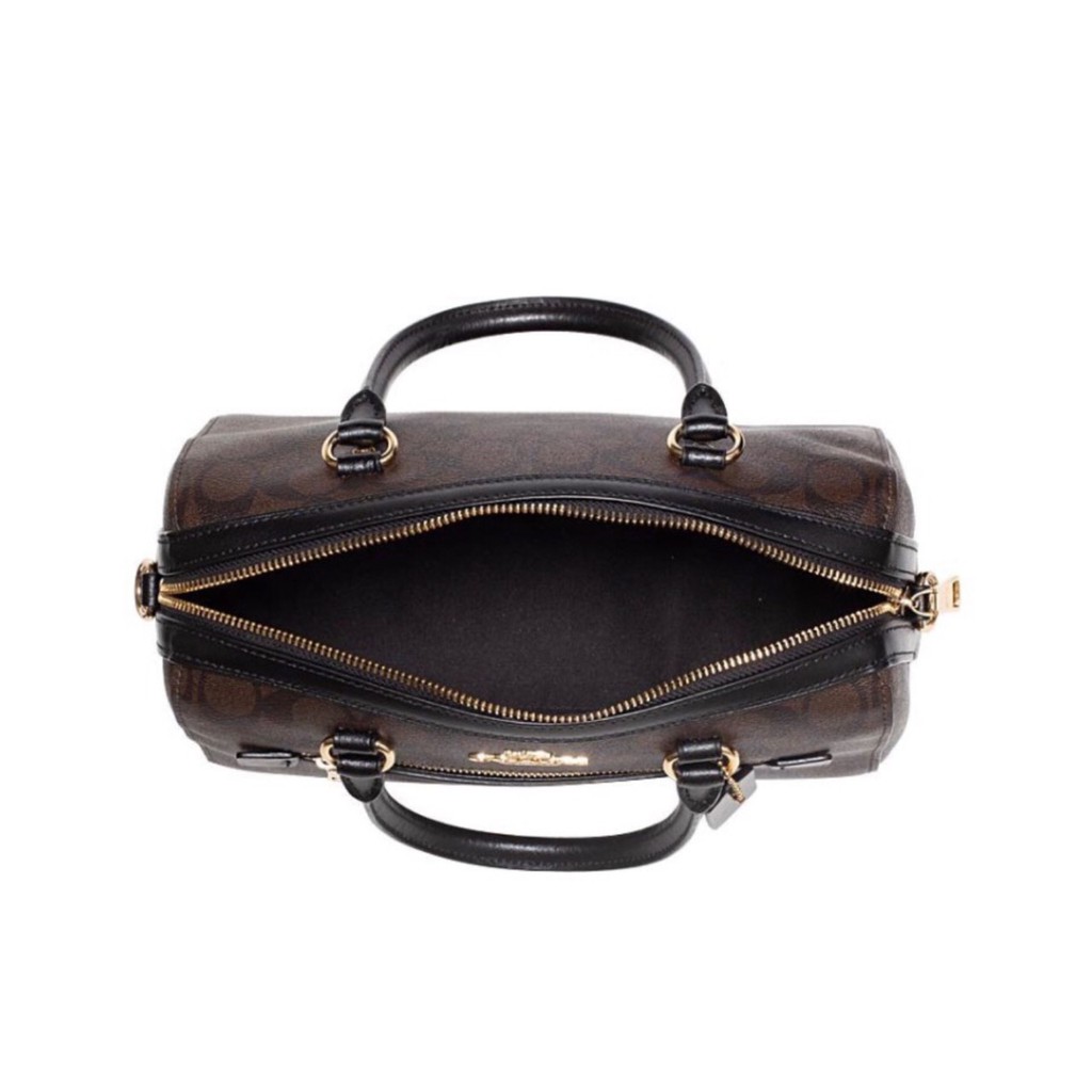 Coach Signature Rowan Satchel Brown Black - ORIGINAL 100%