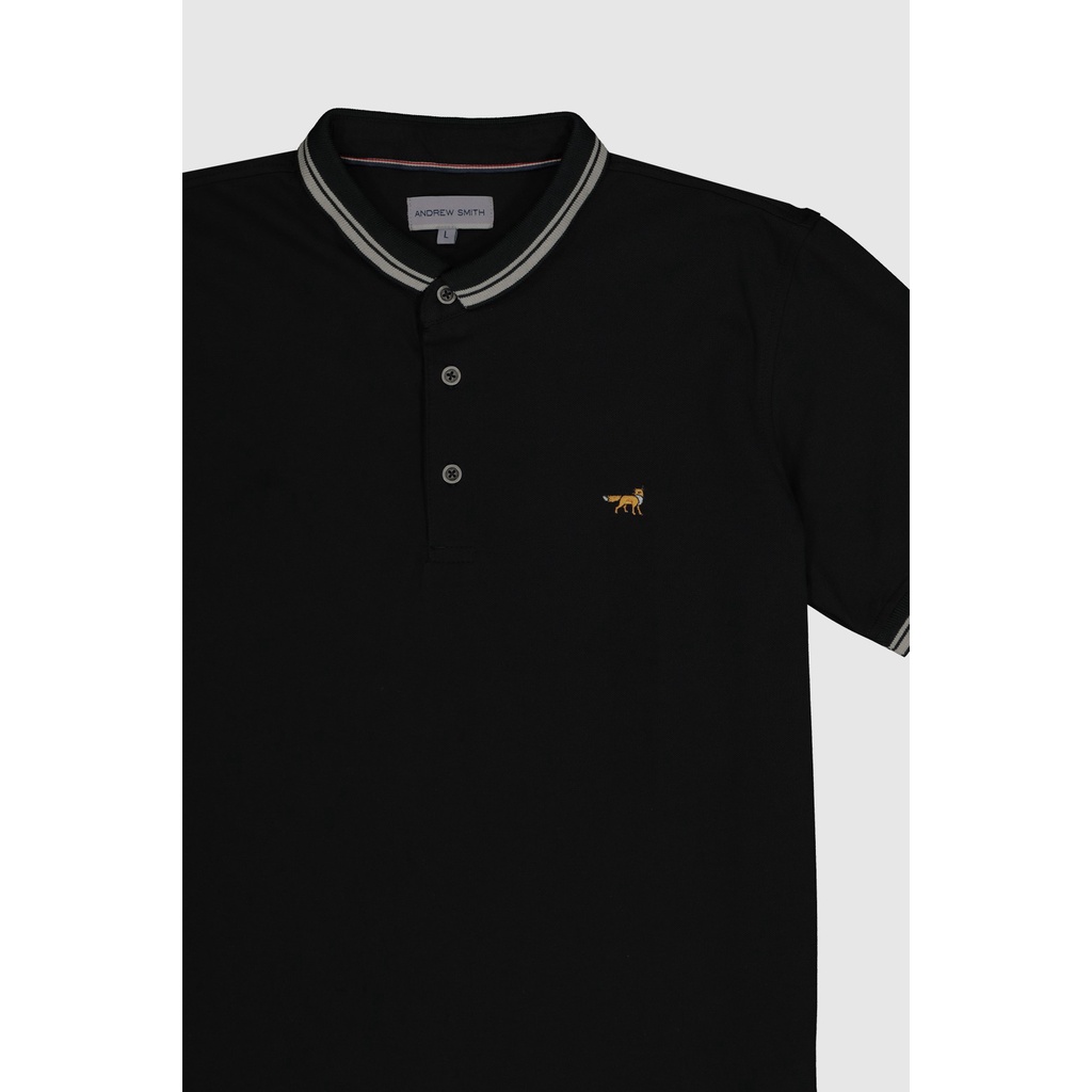 STRIPPED POLO SHIRT (BLACK)