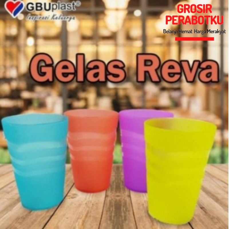 Gelas Air Minum Plastik / Cangkir Plastik Reva 250ml Satuan Food Grade Tebal