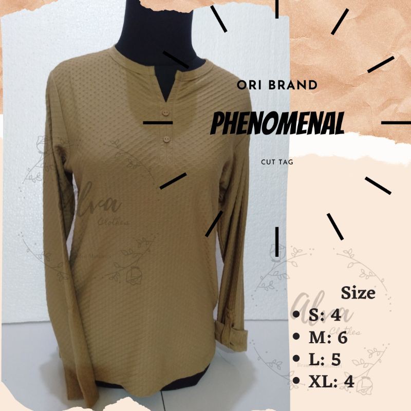 atasan kaos wanita lengan panjang kasual original branded matahari phenomenal