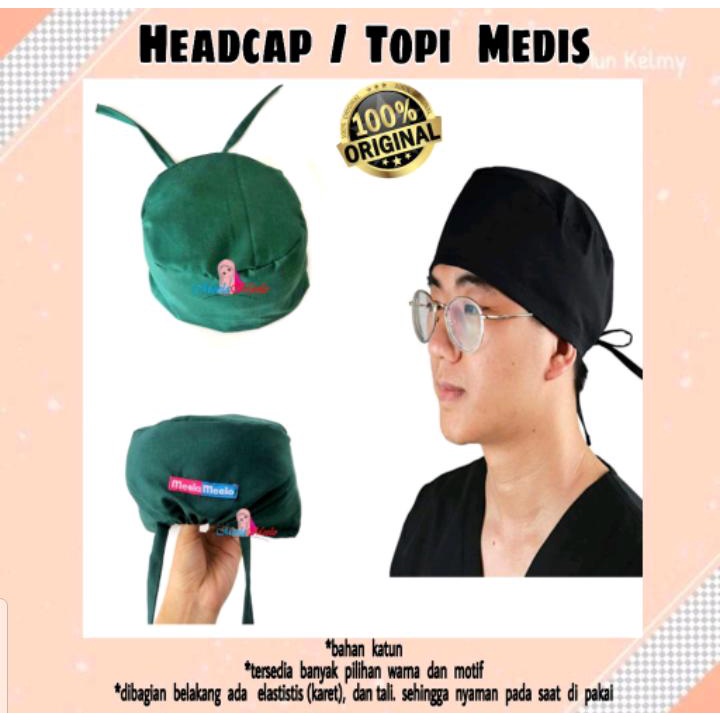 Surgical head cap/ haircap head cap/Pelindung kepala Topi medis topi operasi tutup kepala/Surgical C