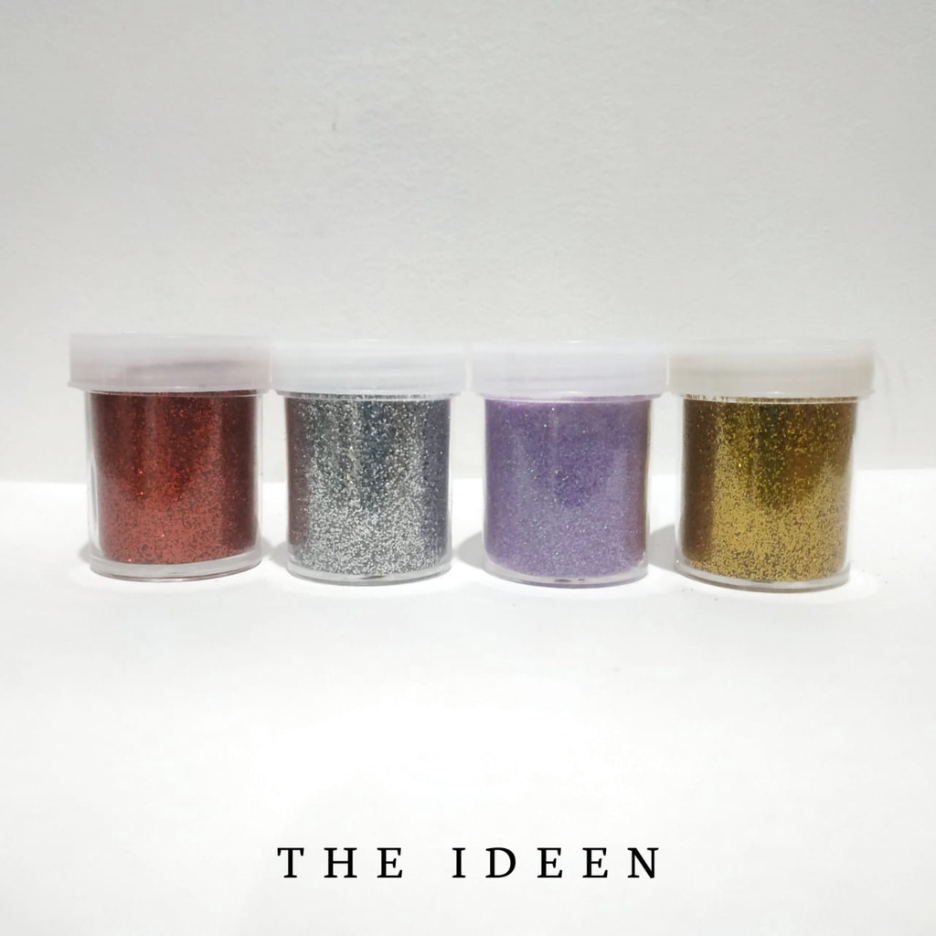 THE IDEEN - SERBUK GLITTER METALIK SATUAN 10 GRAM | POWDER HALUS PREMIUM BUBUK KERAJINAN PERNAK PERNIK ECERAN WARNA WARNI CRAFT KESENIAN PRAKARYA