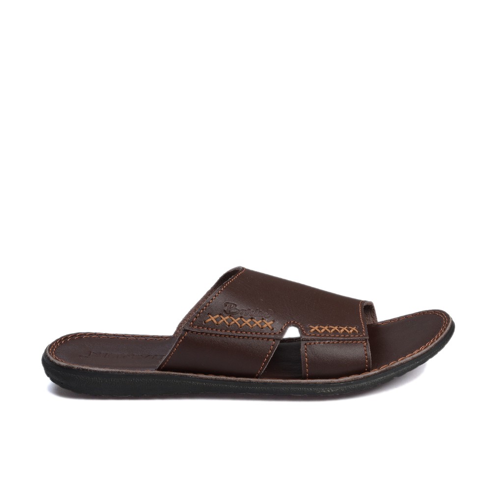 Sandal Pria Full Kulit asli 100% - Sendal Casual Slop Barlin Original - SM01