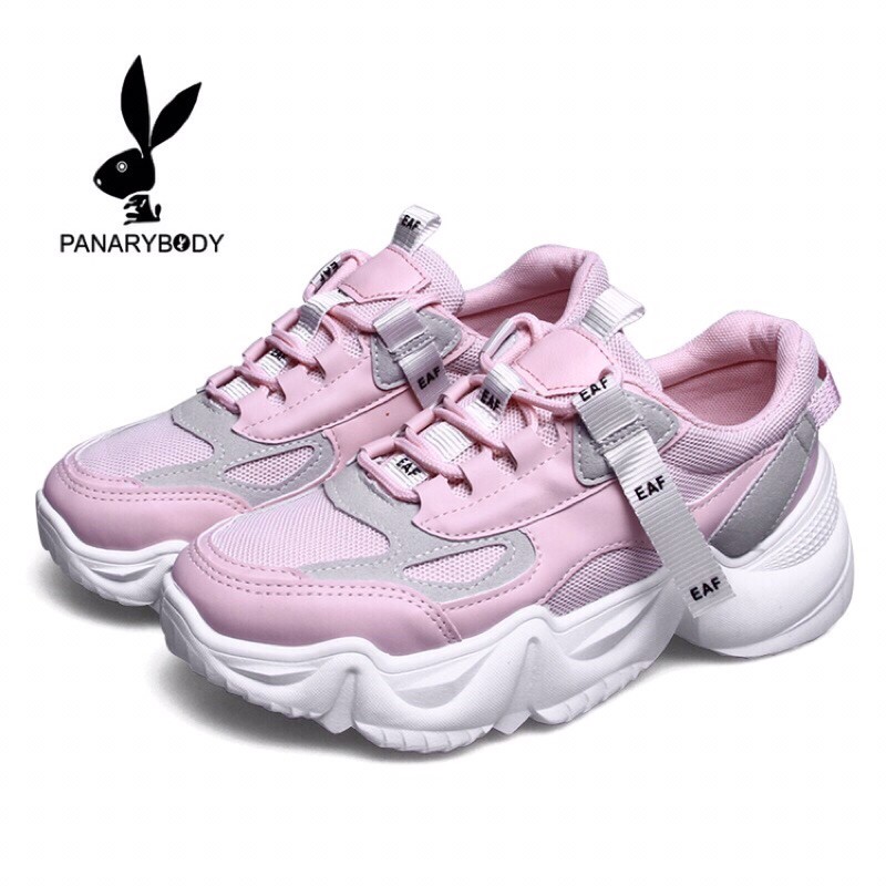 Bawah tebal Sepatu Sneakers Wanita olahraga Import santai jalan sport shoes cewek Sol pelangi