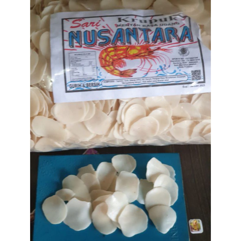 

KERUPUK NUSANTARA PUTIH/KERUPUK BAWANG/KERUPUK KEMPLANG/KERUPUK MENTAH/KERUPUK UDANG 1KG