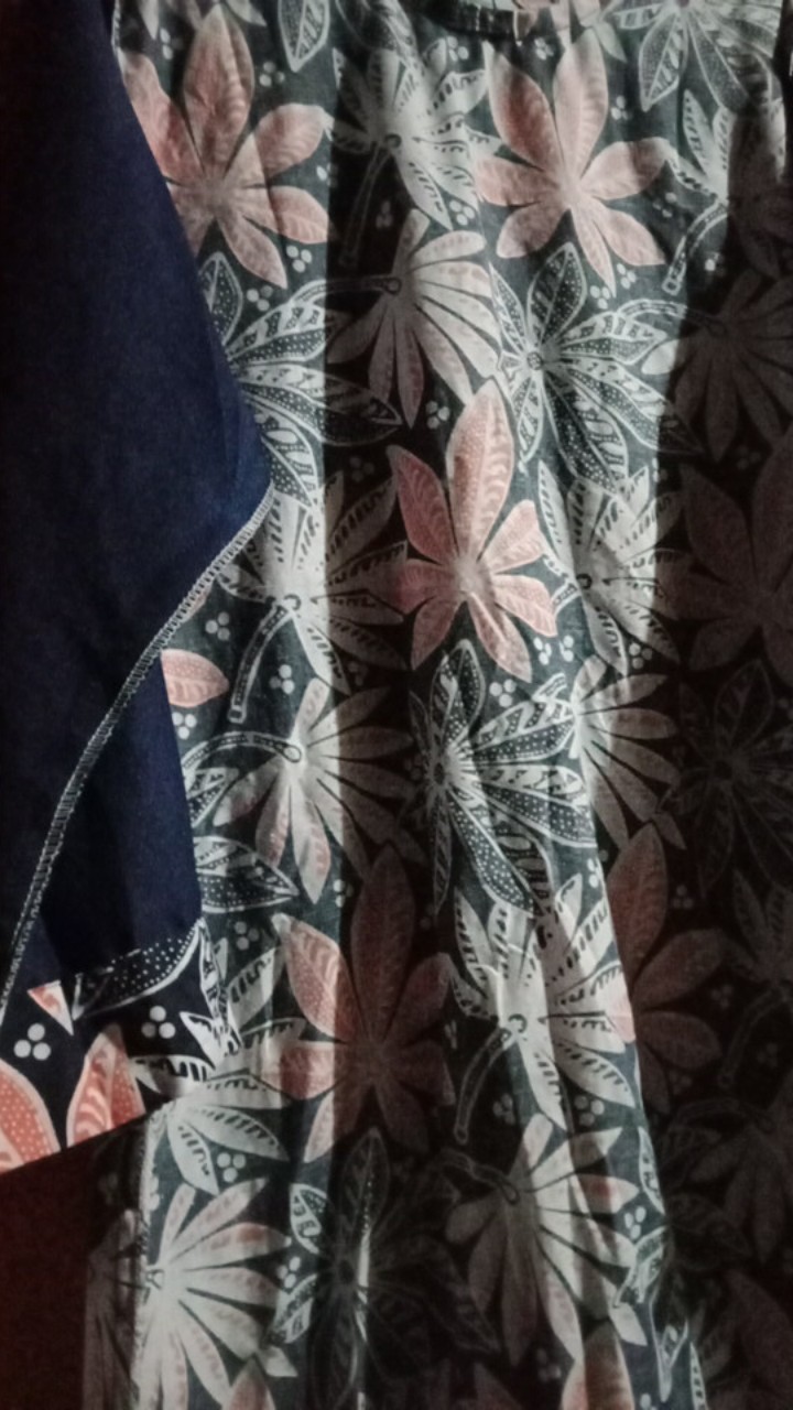 [cod] Tey-17 Batik Wanita Asj Sa Hrb026 Kenongo Kemeja Tosca Pendek Jumputan Kombinasi