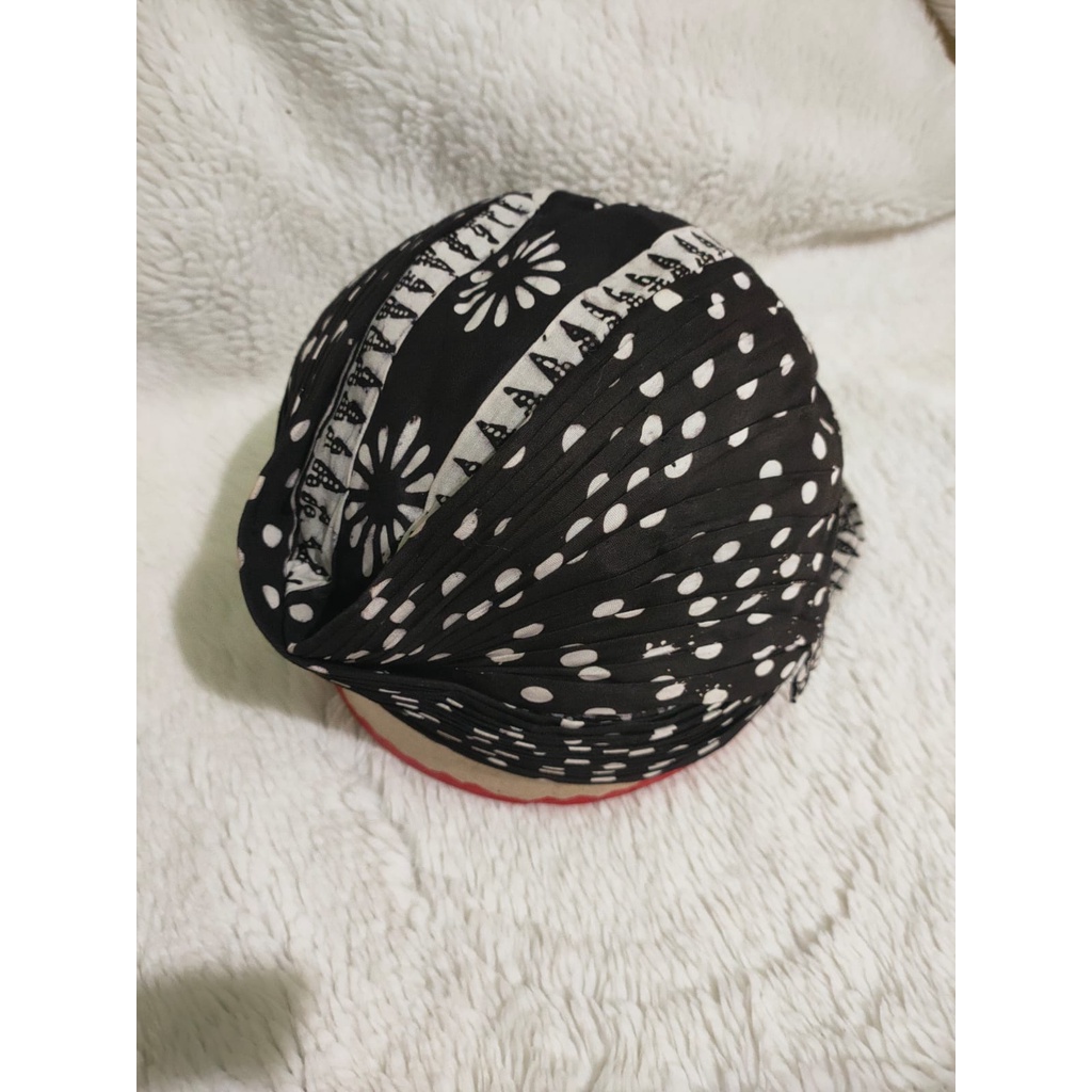 Blangkon Jogja Alusan Senopaten Motif Polkadot