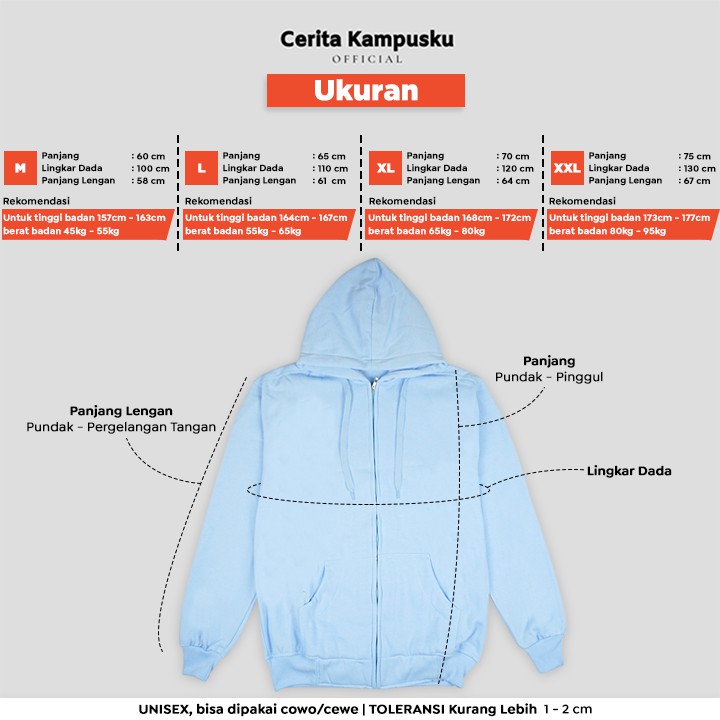 HOODIE Oversize Over Size Oversized Polos Wanita Pria Outerwear Unisex Cerita Kampusku ZIPPER Part 1