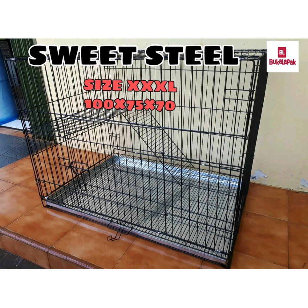 Termurah Kandang Tingkat Super Extra Jumbo Size 100x75x70 Besi