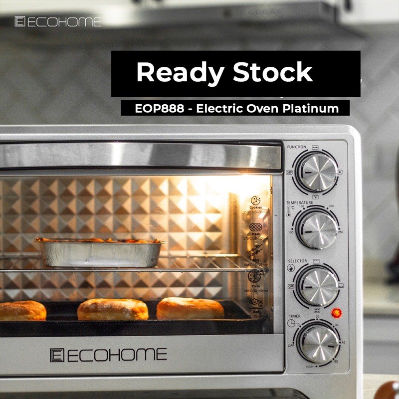 ECOHOME OVEN PLATINUM EOP888/OVEN ECOHOME MULTIFUNGSI/OVEN ECOHOME FREE HADIAH AIR FRYER BASKET/OVEN
