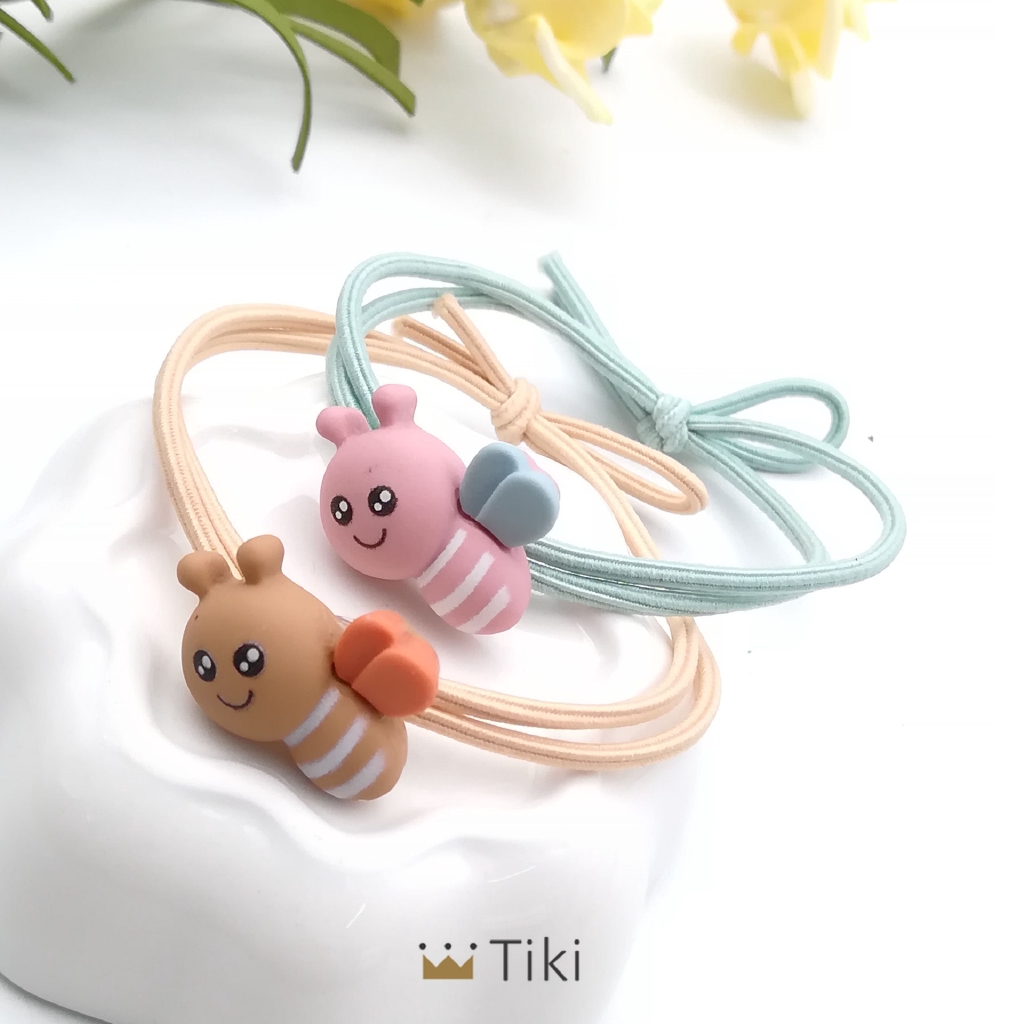 INS Versi Korea Ikat Rambut Dari Tali Kepala Lebah Kartun Lucu Tinggi Elastis / Segar Dan Sederhana Karet Gelang / Cincin Rambut Diikat | TiKi-2