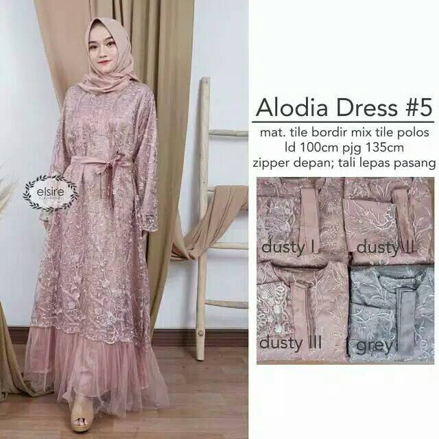 gamis brokat remaja kenikian by CAHAYAFASHION TILE MEMUTAR #120 Gamis Velvet premium